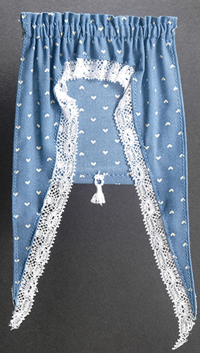 Dollhouse Miniature Tiffany Hearts with Shade, Light Blue